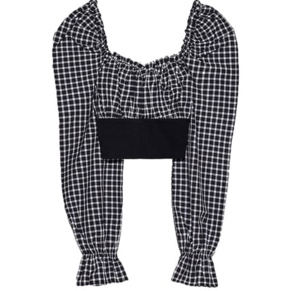 NWT Zara Gingham checkered top